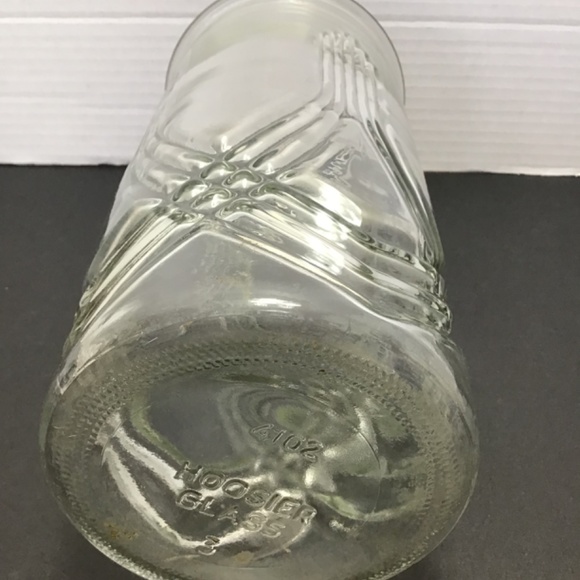 Vintage 9.75” Clear Art Deco Glass Hoosier Vase - Picture 3 of 5